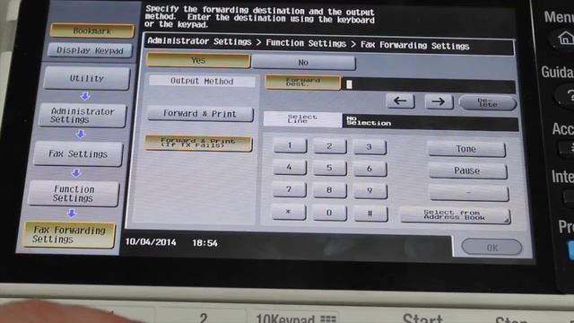 KM C224e-C754e How to setup Fax to Email смотреть онлайн