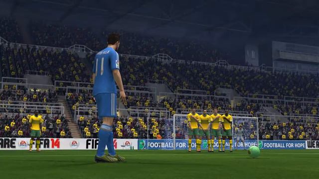 FIFA 14 Гол Вильи со штрафного смотреть онлайн