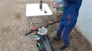 Байк DBR 50 кубиков. Готовим топливную смесь и Поехали