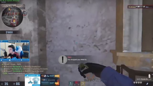 Профайл игрока Shroud из Cloud9 в CS GO смотреть онлайн