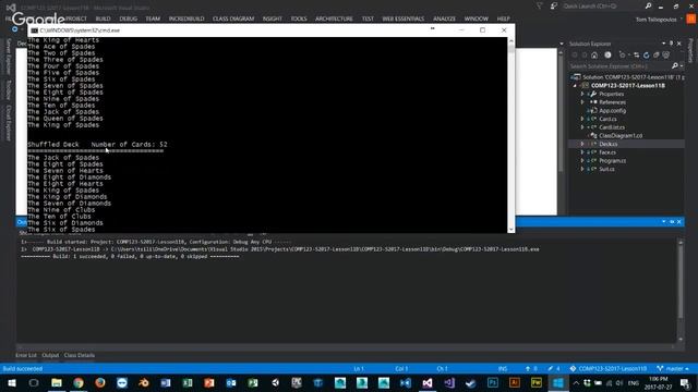 COMP123 - S2017- Lesson 11 - Part 3 - Card Game Simulation смотреть онлайн