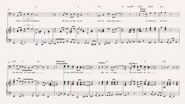 Trombone - Hakuna Matata - The Lion King - Sheet Music, Chords, & Vocals смотреть онлайн