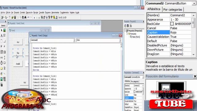 CURSO DE VISUAL BASIC 6.0 CAP. 12 COMO CAMBIAR COLOR DE FONDO A FORMULARIOS Y BOTONES (EJERCICIO 2) смотреть онлайн