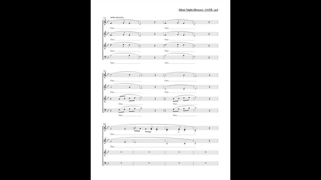Silent Night (SATB Choir A Cappella) Arranged by Garrett Breeze (Sheet Music) смотреть онлайн