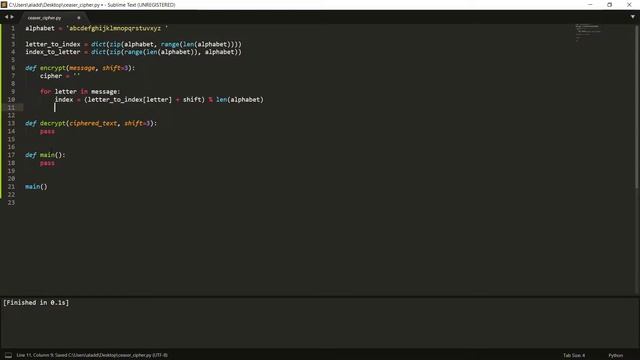 Cryptography: Caesar Cipher Python смотреть онлайн