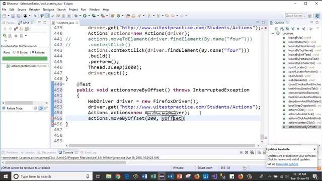 Selenium with Java 28 - Actions class moveByOffset(int xoffset, int yoffset) method explained смотреть онлайн