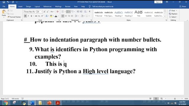 How to adjust space between numbering and text in Microsoft word | how to add numbers in MS word. смотреть онлайн