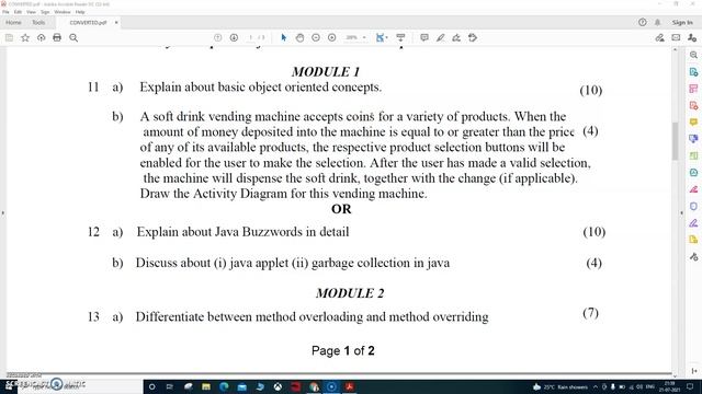 2019 SCHEME JAVA MODEL QUESTION PAPER OUT смотреть онлайн