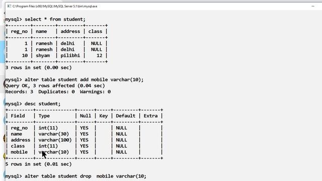 SQL LECTURE II DESC, ALTER, DROP & TRUNCATE смотреть онлайн