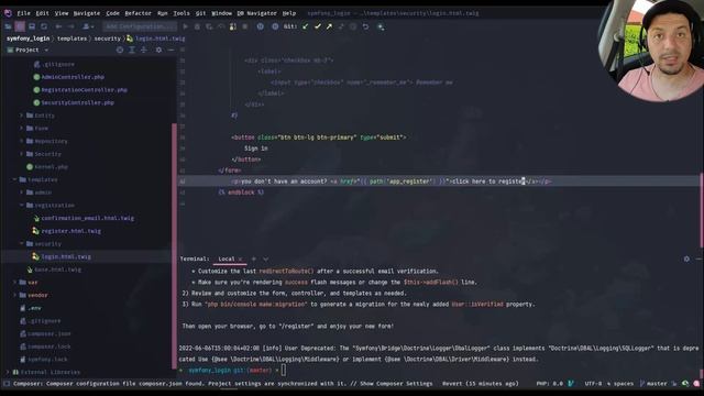 Symfony tutorial: Registration and Login system with email verification and password reset смотреть онлайн