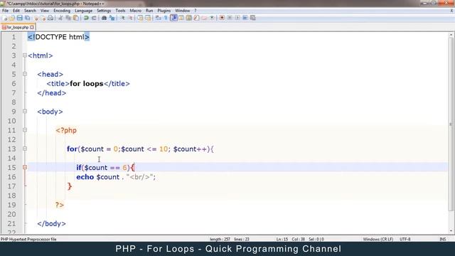 22 - PHP with MYSQL tutorials - beginner series - For Loops смотреть онлайн