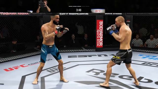 Rob Font vs Jose Aldo Full Fight - UFC 4 Simulation смотреть онлайн