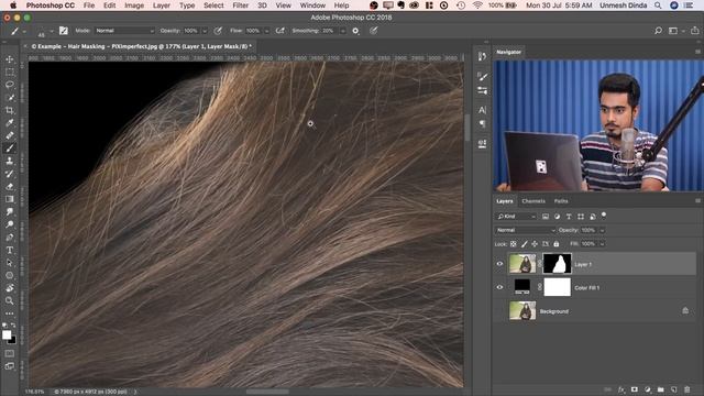 Cut Out Hair with Very Busy Background in Photoshop смотреть онлайн
