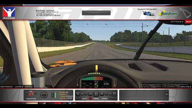 iRacing Porsche GT3 Cup 991 Road Atlanta Track Guide + Setup (1:19.587) смотреть онлайн