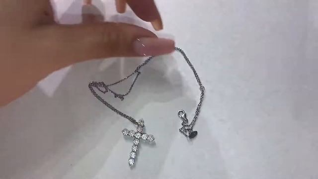 Серебряный крестик с белым цирконием - Cava.cool смотреть онлайн
