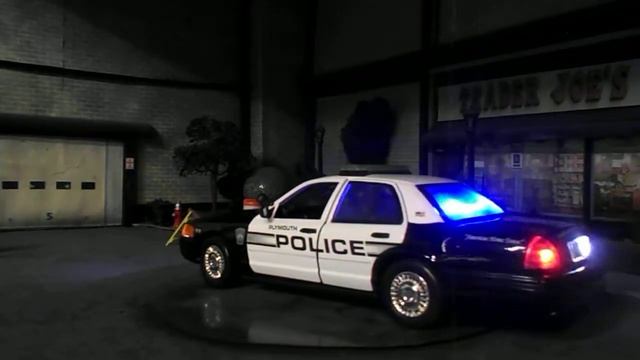 Plymouth England Police 1/18 scale Ford Crown Victoria with lights. смотреть онлайн