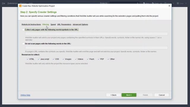 Configura las preferencias de rastreo de WebSite Auditor смотреть онлайн