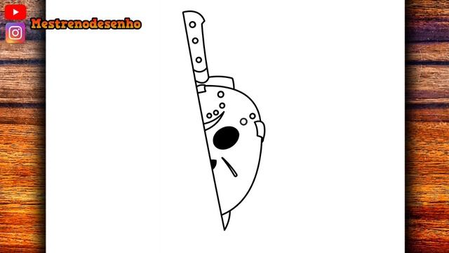 COMO DESENHAR A MÁSCARA DO JASON - HALLOWEEN смотреть онлайн