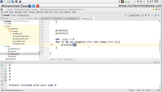 17 Kotlin basics using for Control Flow смотреть онлайн
