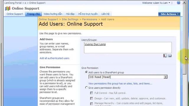 Advanced Site Permissions in sharepoint 2007 - vulamicy смотреть онлайн