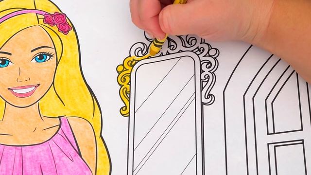 Coloring Barbie Dreamhouse GIANT Coloring Page Crayola Crayons | KiMMi THE CLOWN