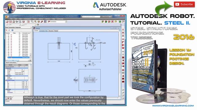 Foundation Footings Design │ Autodesk Robot 2016 Tutorial │ Steel Structures смотреть онлайн