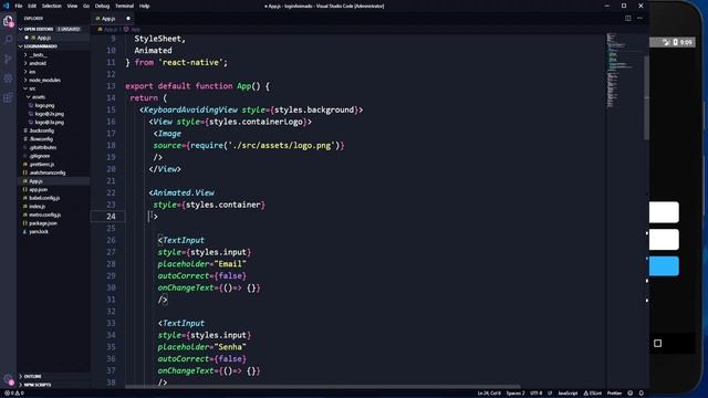 Criando tela de login + Animações com React Native смотреть онлайн
