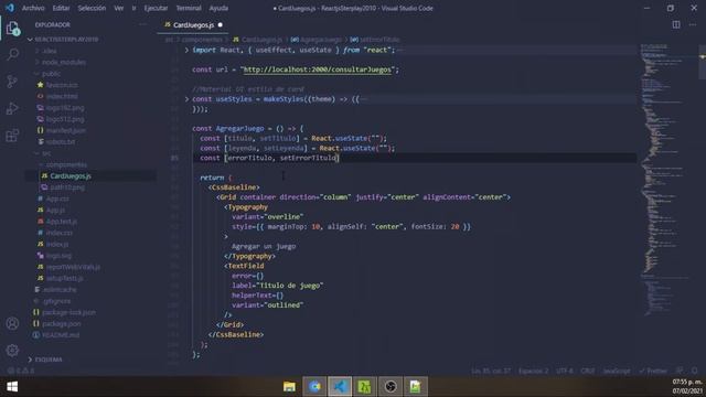 Como validar un formulario (Input) con React y MATERIAL-UI (React Hooks) смотреть онлайн