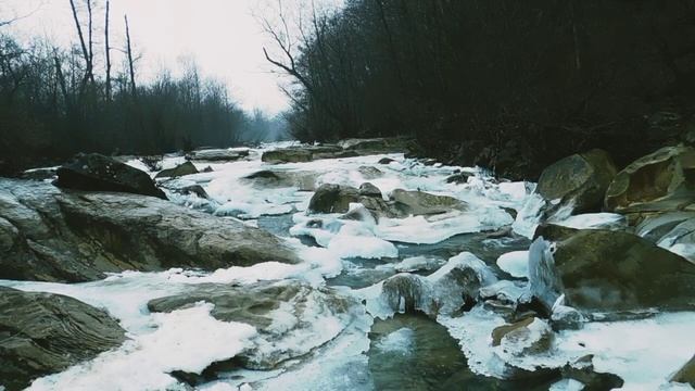Звуки природы. Ледяной каньон. Шум реки для релаксации, сна и отдыха 3 часа. смотреть онлайн