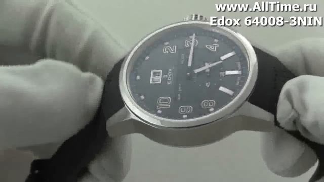 Мужские наручные швейцарские часы Edox 64008-3NIN смотреть онлайн