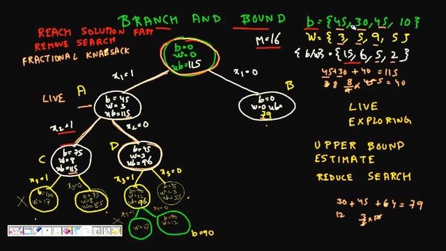 Programming Interview: 0/1 Knapsack problem using branch and bound method (Part 2) Solved Example смотреть онлайн