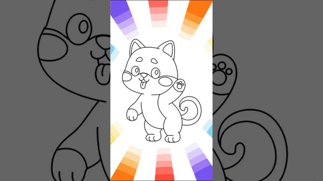 Cute Shiba for kids drawing смотреть онлайн