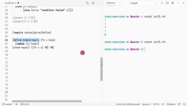 CS450 S21 35 03 Macro system in Racket part 2 смотреть онлайн