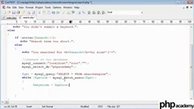 PHP Tutorials Create a Search Engine Part 3 смотреть онлайн