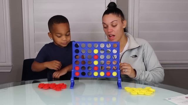 DJ and Mommy Play Connect 4 Board Games for Family Game Night! смотреть онлайн