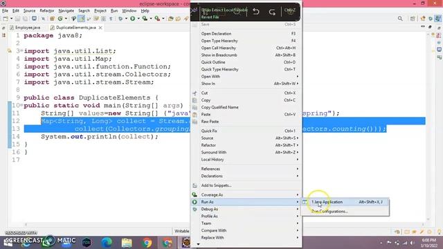 java 8 program to find duplicate elements from array || java temple смотреть онлайн