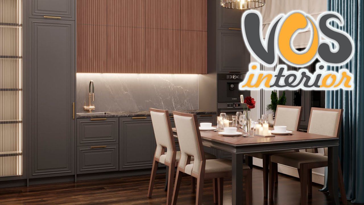 Интерьер квартиры для супружеской пары в 4К