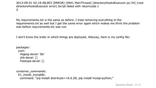 Django : Invalid requirements.txt on deploying django app to aws beanstalk смотреть онлайн