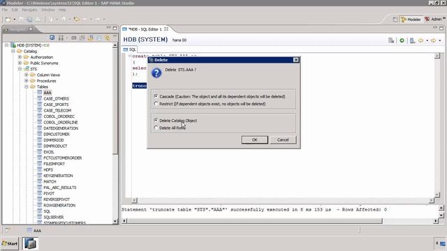 SAP HANA Academy - Basic SQL: 16. DROP смотреть онлайн