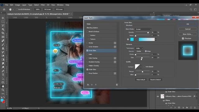 night glow editing in photoshop II neon chat editing effect II viral insta editing смотреть онлайн