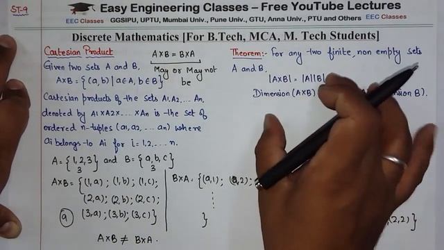 L14: Cartesian Product of Sets | Set Theory Important Examples | Discrete Mathematics Lectures Hind смотреть онлайн