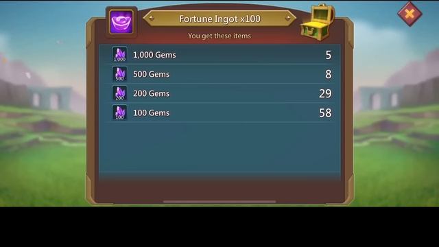 HOW MANY GEMS DO YOU GET FROM 24,000 FORTUNE INGOT? - WOLFBAZIL ACCOUNT CHEST OPENING - Lords Mobil смотреть онлайн