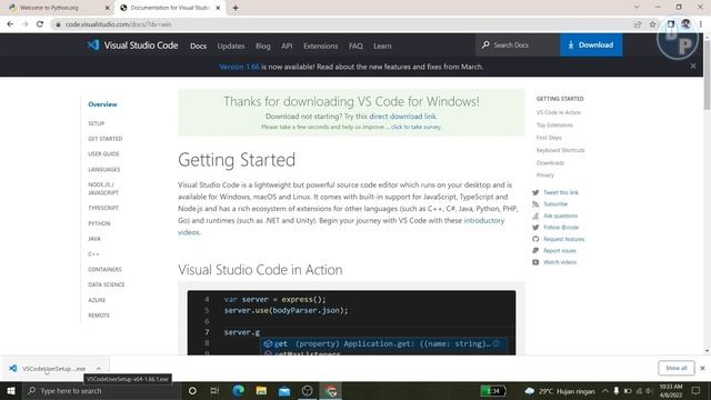 Cara Menginstal Python di Visual Studio Code Windows смотреть онлайн