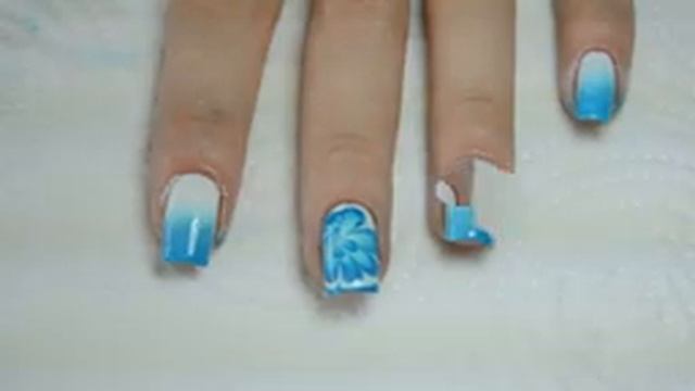 Water Marble & Ombre Nail Art | Водный Маникюр и Омбре (градиент на ногтях) смотреть онлайн