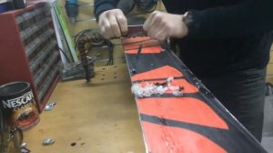 Заплавить царапины на лыжах. Часть 2