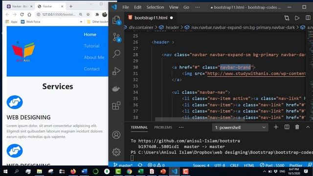 Bootstrap5 Bangla Tutorial 14 : Navbar смотреть онлайн