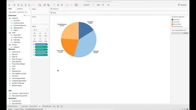 How to Create Pie and Donut Charts in Tableau (Part 1) смотреть онлайн