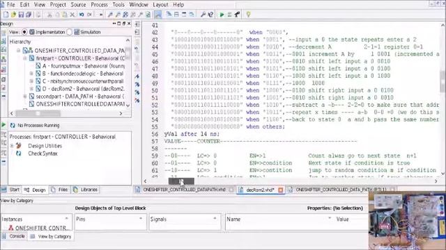 VHDL Structural Microprocessor design Controlled Datapath Ones counter and ones shifter microprogra смотреть онлайн