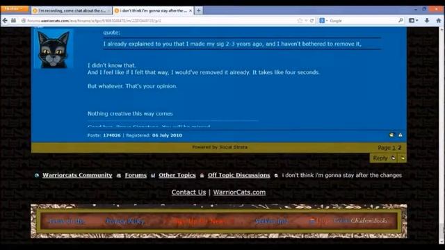 Warrior Cat Forums (Pre 2013 Update) смотреть онлайн