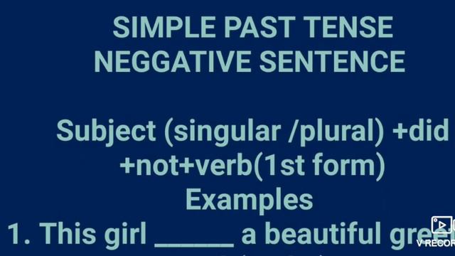 Doe Delhi Government School |Simple Past Tense смотреть онлайн